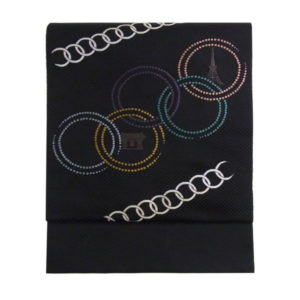 「鳥獣戯画２」西陣織名古屋帯