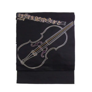 「丸四角」両面表西陣織半幅帯